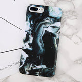 USLION Gold Plating Marble Case For iPhone 7 Plus Stone Image Phone Cases Ultra Thin Hard PC Back Cover For iPhone7 8 6 6s Plus