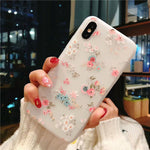 USLION Flower Silicon Phone Case For iPhone 7 8 Plus Rose Floral Leaves Cases For iPhone X 8 7 6 6S Plus 5 5S SE Soft TPU Cover