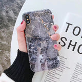 Kerzzil Luxury Marble Stone Cases For iPhone 7 6 6S Plus Painted Soft Silicone Cover Back For iPhone X 6 6S 8 Plus Coque