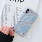 Kerzzil Luxury Marble Stone Cases For iPhone 7 6 6S Plus Painted Soft Silicone Cover Back For iPhone X 6 6S 8 Plus Coque