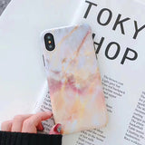 Kerzzil Luxury Marble Stone Cases For iPhone 7 6 6S Plus Painted Soft Silicone Cover Back For iPhone X 6 6S 8 Plus Coque